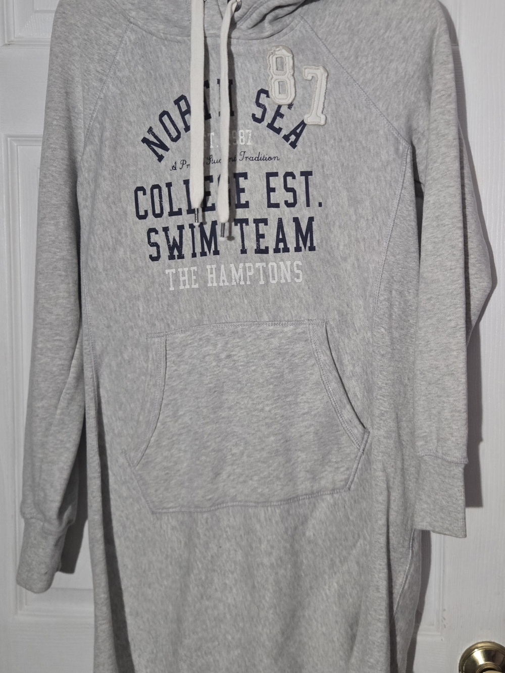 H&M Gray Swim Team Pullover Hoodie